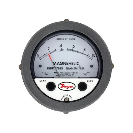 Dwyer Instruments Differential pressure indicating transmitter, range 0-2.0inwc with weatherproof housing 605-2-WP